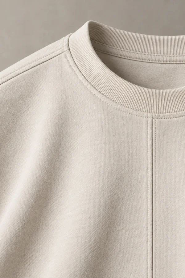 Chalk Seam Tee in Chalk, construction detail