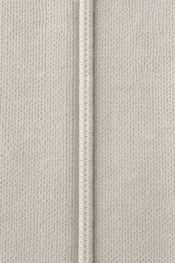 Chalk Seam Tee in Chalk, material detail