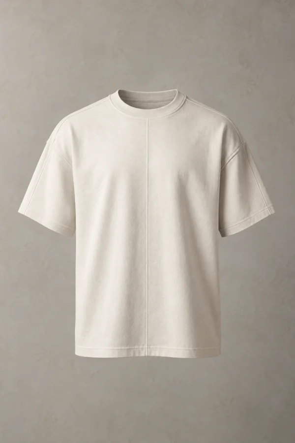 Chalk Seam Tee in Chalk, product view