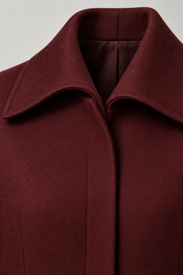 Oxblood Collar Jacket in Oxblood, construction detail