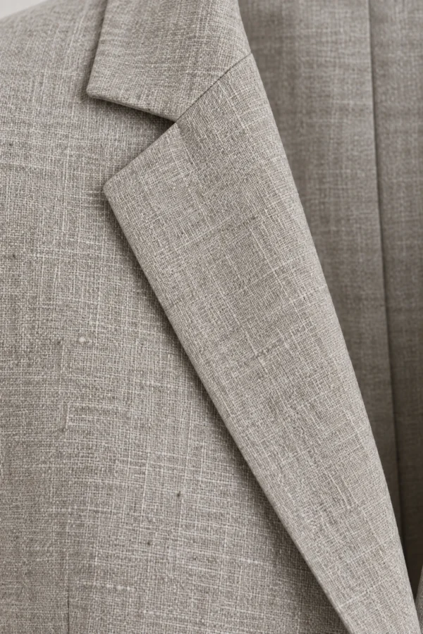 Mineral Long Waistcoat in Mineral, material detail