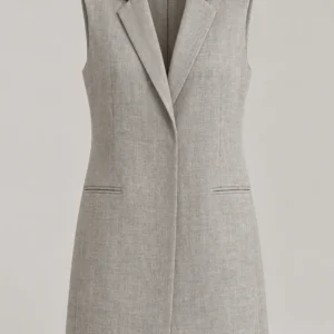 Mineral Long Waistcoat in Mineral, product view