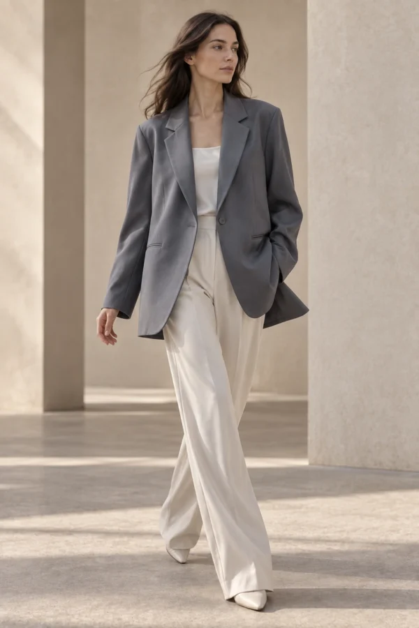 Soft Architecture Jacket in Slate, movement view