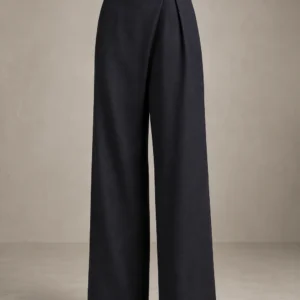 Arc Pleat Trouser in Ink, product view