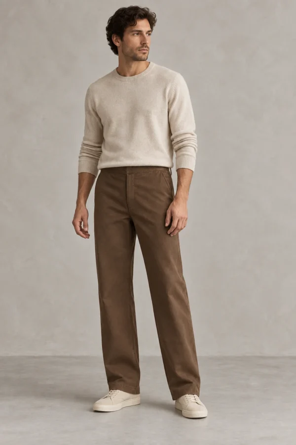 Tobacco Utility Trouser in Tobacco, fit view