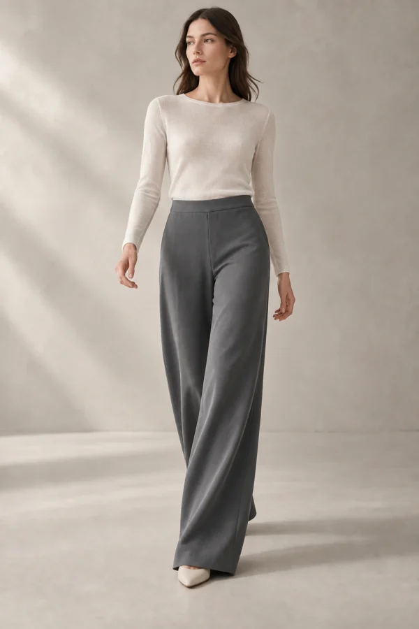 Fluid Slate Trouser in Slate, movement view