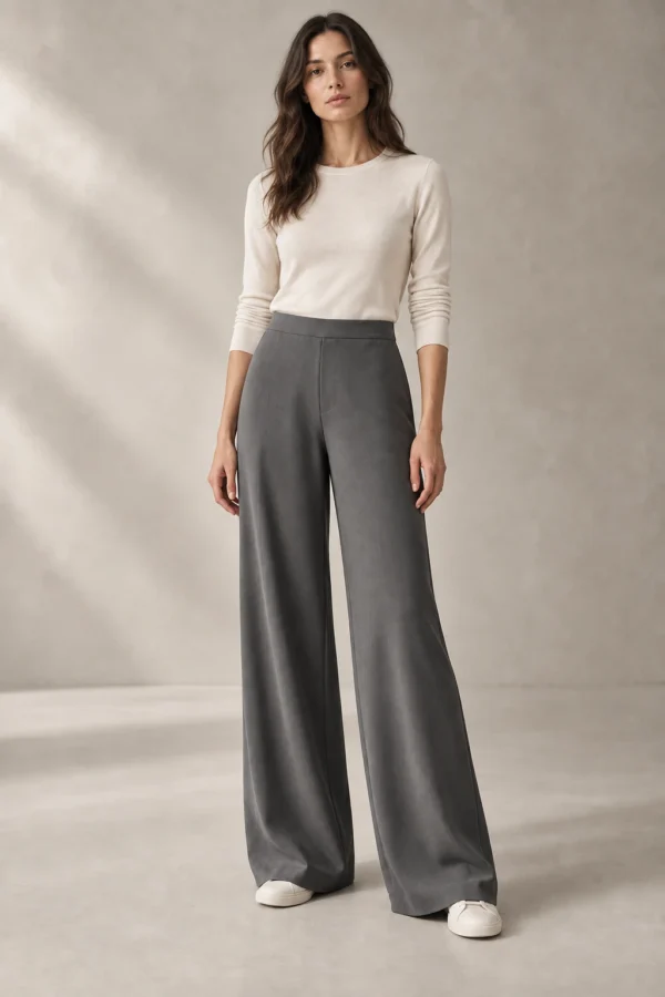 Fluid Slate Trouser in Slate, fit view