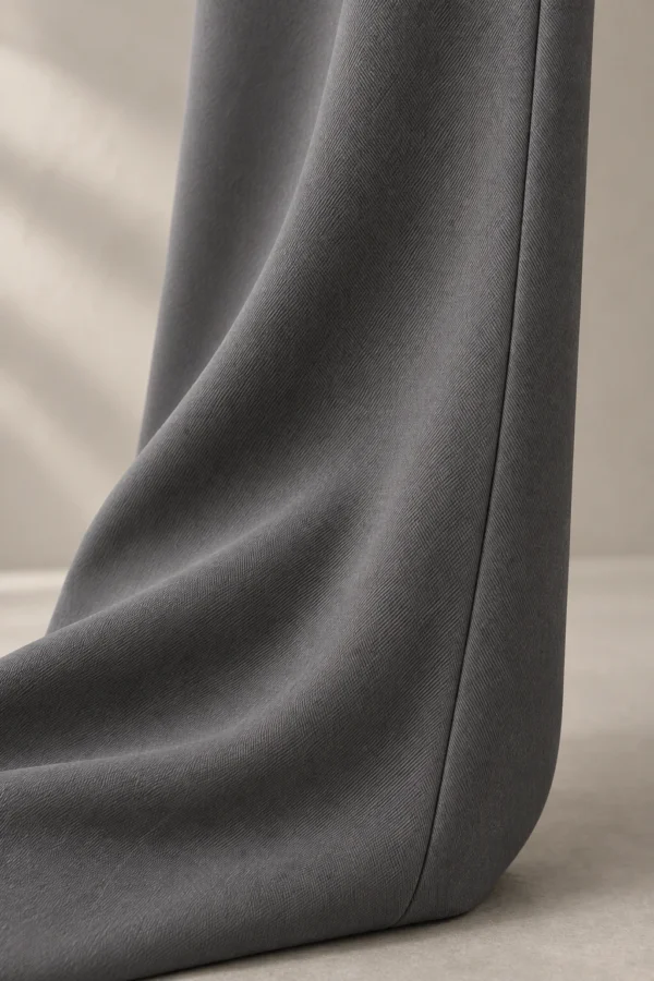 Fluid Slate Trouser in Slate, material detail