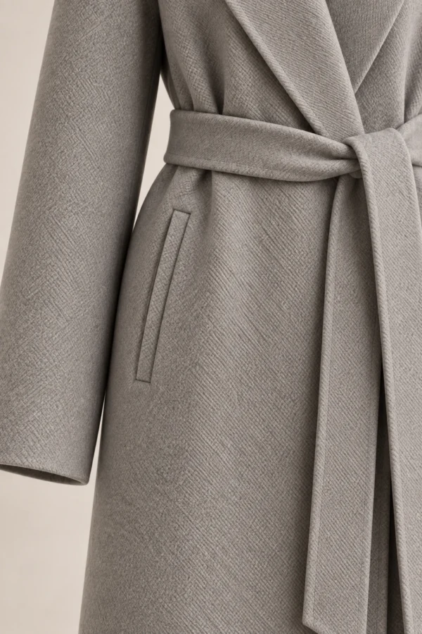 Mineral Wrap Coat in Mineral, construction detail