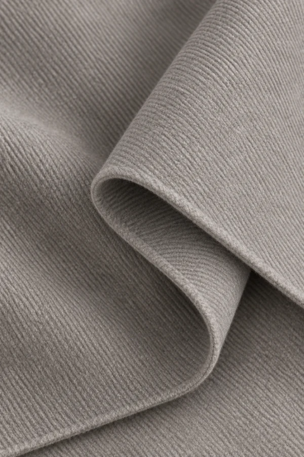 Mineral Wrap Coat in Mineral, material detail