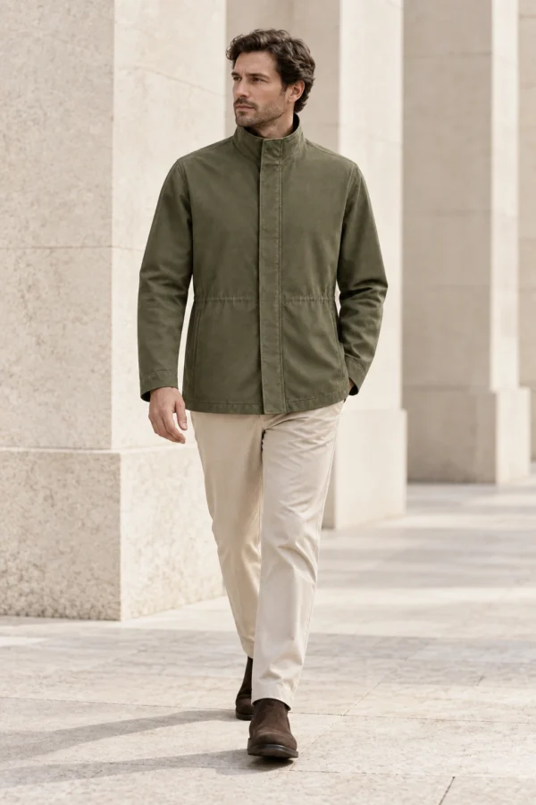 Moss Field Jacket in Moss, movement view