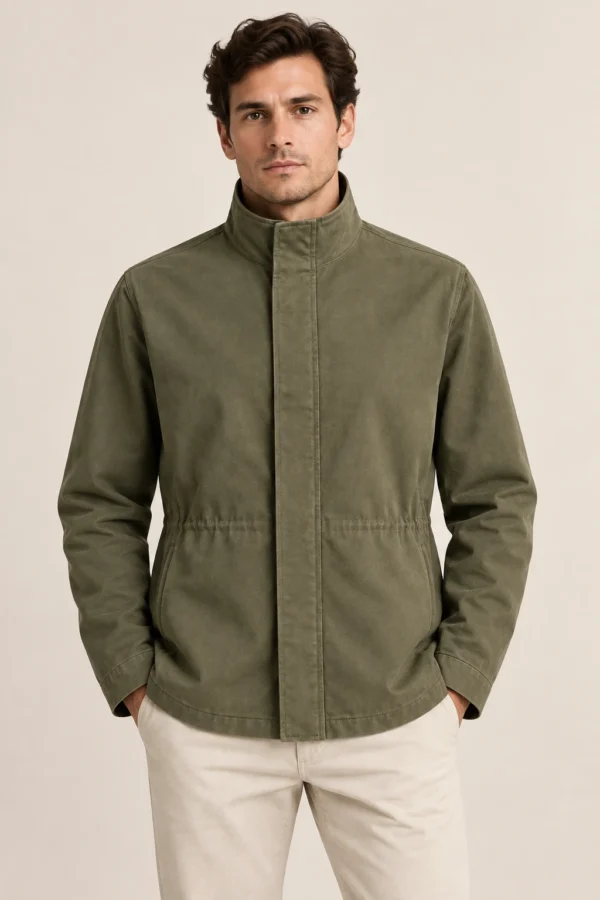Moss Field Jacket in Moss, fit view