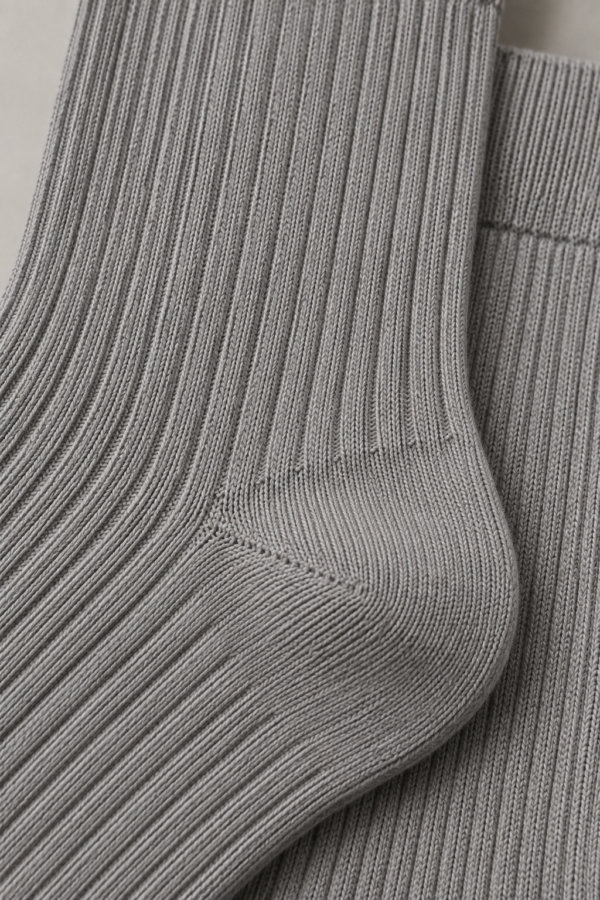 Mineral Rib Sock Set in Mineral, material detail