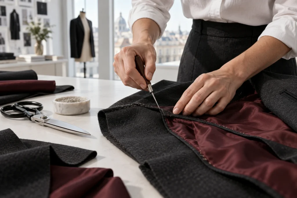 Workshop garment construction detail
